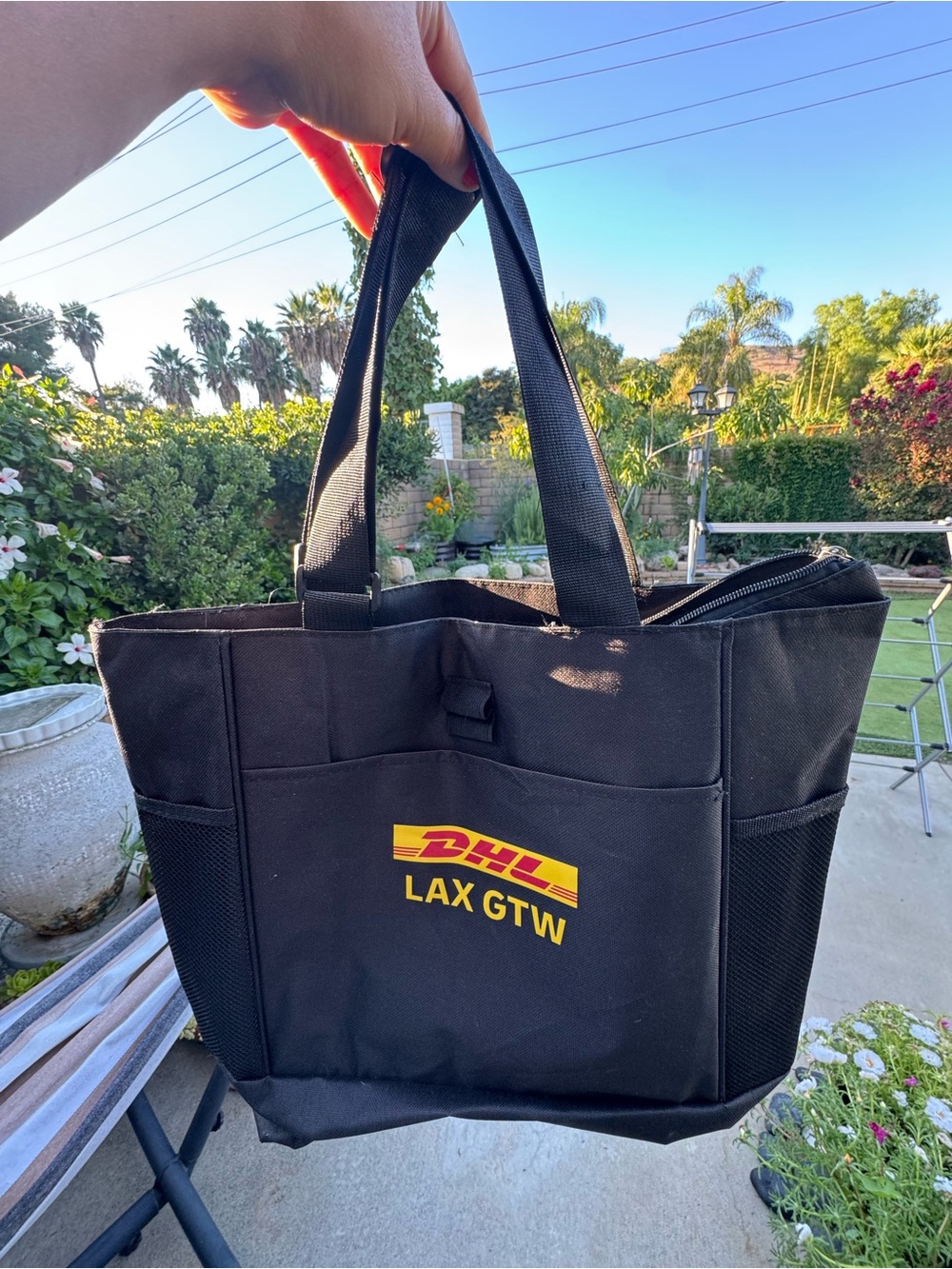 Black Tote Bag with LAX GTW Logo